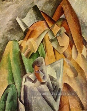 Famille d Arlequin 1909 cubisme Pablo Picasso Peinture à l'huile